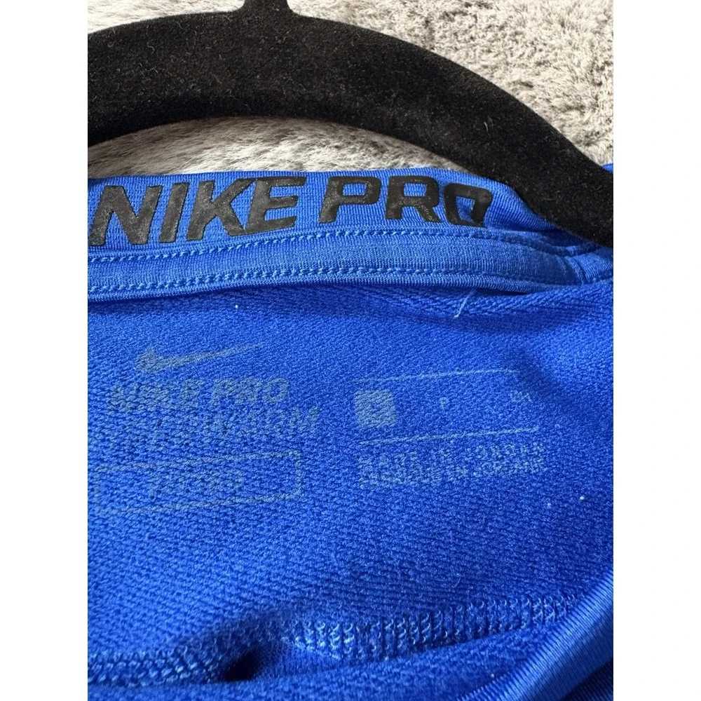 Nike‎ Pro Hyperwarm Shirt Size S Long Sleeve Blue Pullover